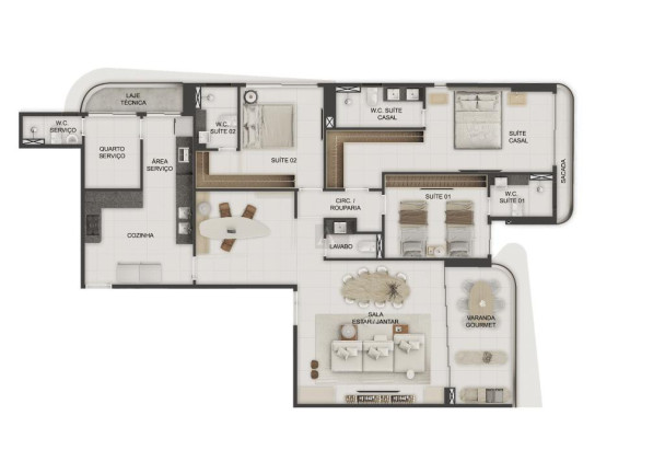 Imagem Apartamento com 4 Quartos à Venda, 214 m² em Altiplano Cabo Branco - João Pessoa Imagem Apartamento com 4 Quartos à Venda, 214 m² em Altiplano Cabo Branco - João Pessoa