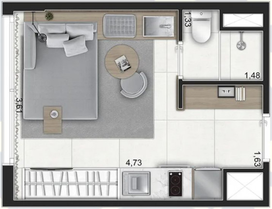 Imagem Studio à Venda, 22 m² em Moema - São Paulo Imagem Studio à Venda, 22 m² em Moema - São Paulo