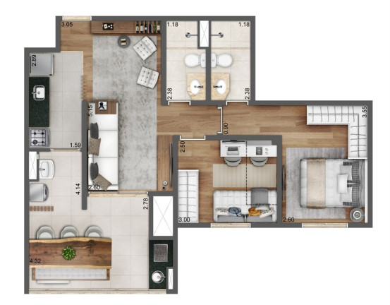Imagem Imóvel com 2 Quartos à Venda, 64 m² em Santana - São Paulo