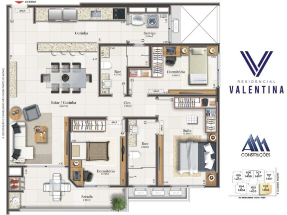 Imagem Apartamento com 3 Quartos à Venda, 108 m² em Campinas - São José Imagem Apartamento com 3 Quartos à Venda, 108 m² em Campinas - São José