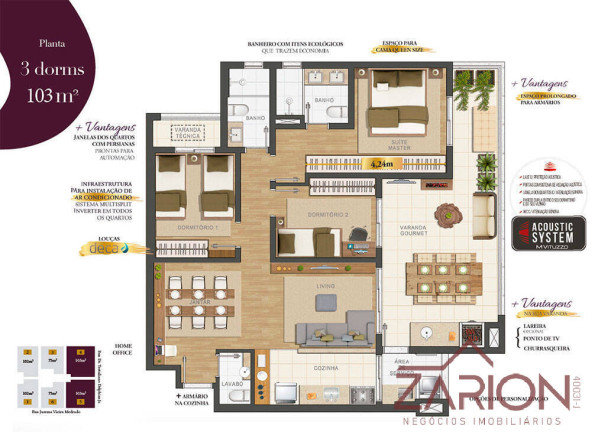 Imagem Apartamento com 3 Quartos à Venda, 73 m² em Parque Residencial Aquarius - São José Dos Campos