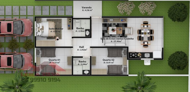 Casa com 3 Quartos à Venda, 70 m² em Pedra Mole - Teresina
