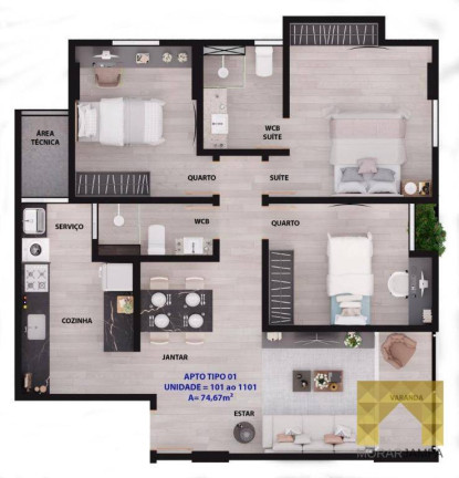 Imagem Apartamento com 2 Quartos à Venda, 57 m² em Manaíra - João Pessoa Imagem Apartamento com 2 Quartos à Venda, 57 m² em Manaíra - João Pessoa