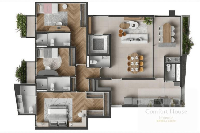 Imagem Apartamento com 3 Quartos à Venda, 128 m² em Jardim - Santo André Imagem Apartamento com 3 Quartos à Venda, 128 m² em Jardim - Santo André
