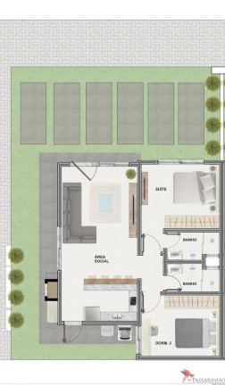 Imagem Casa com 2 Quartos à Venda, 62 m² em Caravelle - Passo De Torres