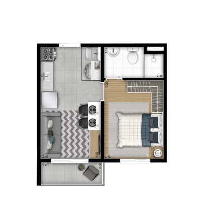 Imagem Apartamento com 1 Quarto à Venda, 25 m² em Mooca - São Paulo