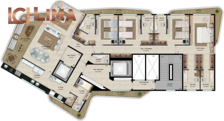 Foto do imóvel Apartamento com 1 Quarto à Venda, 38 m² em Iracema - Fortaleza