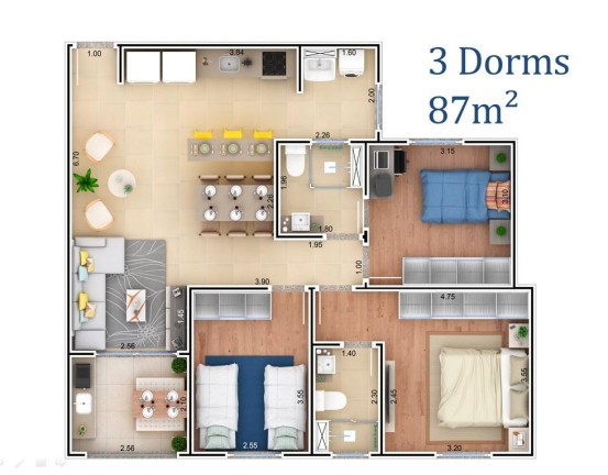 Imagem Apartamento com 2 Quartos à Venda, 61 m² em Vila Nova - Itu Imagem Apartamento com 2 Quartos à Venda, 61 m² em Vila Nova - Itu