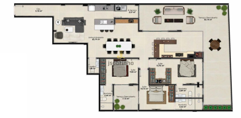 Apartamento com 2 Quartos à Venda, 70 m² em Perequê - Porto Belo