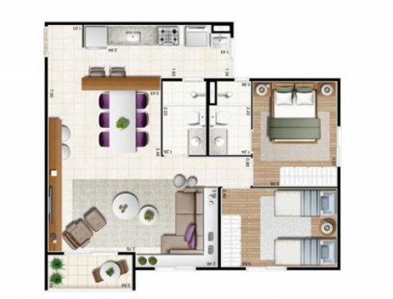 Imagem Apartamento com 3 Quartos à Venda, 66 m² em Parque Residencial João Luiz - Hortolândia