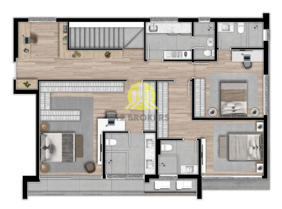Imagem Cobertura com 3 Quartos à Venda, 260 m² em Batel - Curitiba Imagem Cobertura com 3 Quartos à Venda, 260 m² em Batel - Curitiba