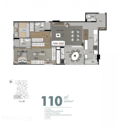 Imagem Apartamento com 2 Quartos à Venda, 83 m² em Cabral - Curitiba