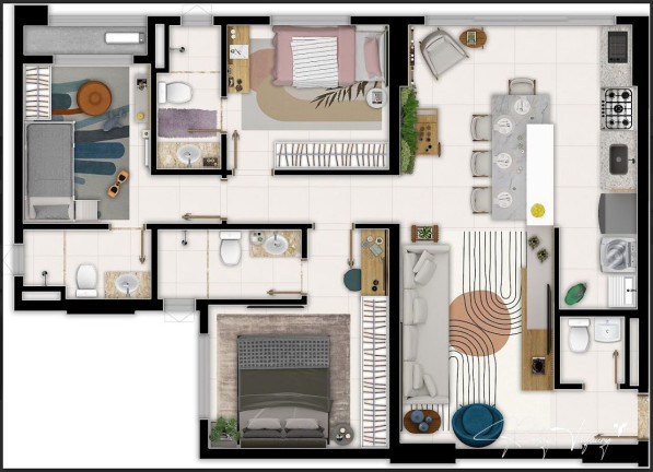 Imagem Apartamento com 3 Quartos à Venda, 89 m² em Serrinha - Goiânia Imagem Apartamento com 3 Quartos à Venda, 89 m² em Serrinha - Goiânia