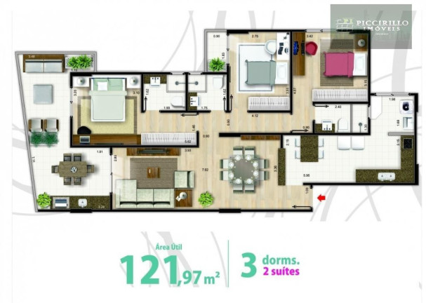 Imagem Apartamento com 3 Quartos à Venda, 107 m² em Aviação - Praia Grande