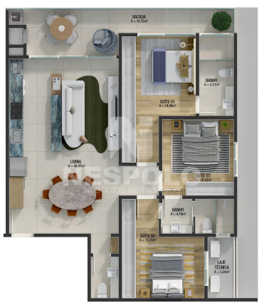 Imagem Apartamento à Venda, 93 m² em Praia Brava - Itajai Imagem Apartamento à Venda, 93 m² em Praia Brava - Itajai