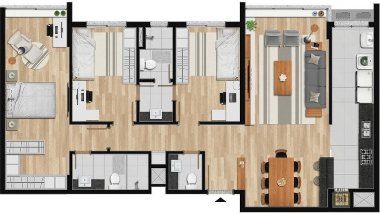 Imagem Apartamento com 2 Quartos à Venda, 108 m² em Nonoai - Porto Alegre