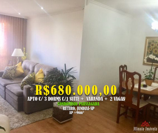 Apartamento com 3 Quartos à Venda, 96 m² em Vila Das Hortências - Jundiaí