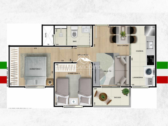 Imagem Apartamento com 2 Quartos à Venda, 43 m² em Gleba Ribeirão Chapecó - Mandaguaçu Imagem Apartamento com 2 Quartos à Venda, 43 m² em Gleba Ribeirão Chapecó - Mandaguaçu
