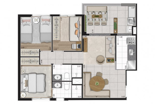 Imagem Apartamento com 3 Quartos à Venda, 63 m² em Cambuci - São Paulo Imagem Apartamento com 3 Quartos à Venda, 63 m² em Cambuci - São Paulo