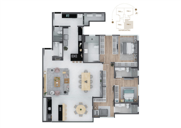 Imagem Apartamento com 3 Quartos à Venda, 175 m² em Centro - Curitiba Imagem Apartamento com 3 Quartos à Venda, 175 m² em Centro - Curitiba