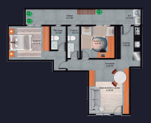 Casa com 2 Quartos à Venda, 62 m² em Tupi - Praia Grande