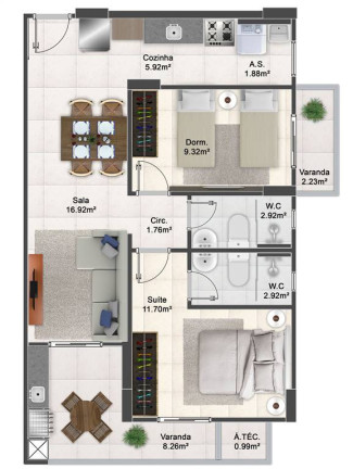 Imagem Apartamento com 2 Quartos à Venda, 74 m² em Maracanã - Praia Grande Imagem Apartamento com 2 Quartos à Venda, 74 m² em Maracanã - Praia Grande