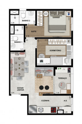 Imagem Apartamento com 2 Quartos à Venda, 51 m² em Itaquera - São Paulo Imagem Apartamento com 2 Quartos à Venda, 51 m² em Itaquera - São Paulo
