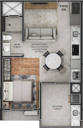 Imagem Apartamento com 1 Quarto à Venda, 45 m² em Meia Praia - Navegantes Imagem Apartamento com 1 Quarto à Venda, 45 m² em Meia Praia - Navegantes