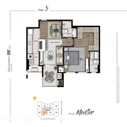 Imagem Apartamento com 2 Quartos à Venda, 66 m² em Cristo Rei - Curitiba