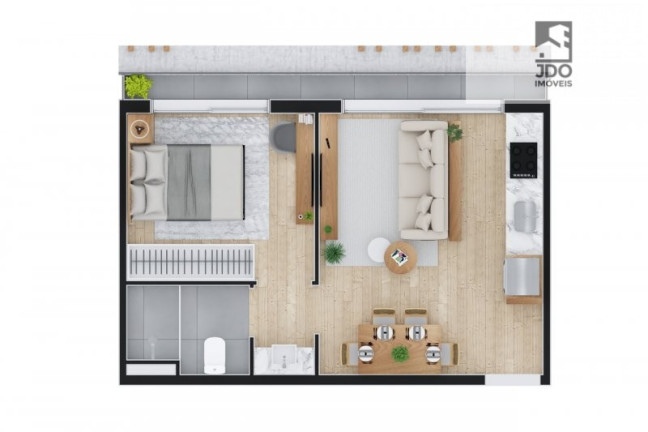 Imagem Apartamento com 1 Quarto à Venda, 39 m² em Batel - Curitiba Imagem Apartamento com 1 Quarto à Venda, 39 m² em Batel - Curitiba