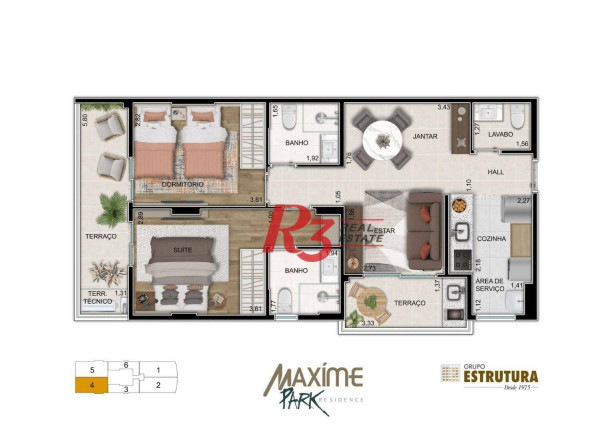 Imagem Apartamento com 1 Quarto à Venda, 44 m² em Ponta Da Praia - Santos