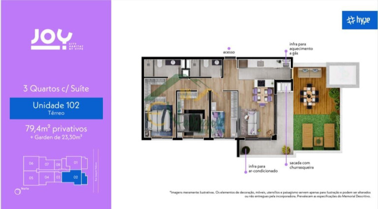 Imagem Apartamento com 3 Quartos à Venda, 76 m² em Tingui - Curitiba Imagem Apartamento com 3 Quartos à Venda, 76 m² em Tingui - Curitiba