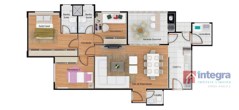 Imagem Apartamento com 3 Quartos à Venda, 96 m² em Vila Primavera - Limeira Imagem Apartamento com 3 Quartos à Venda, 96 m² em Vila Primavera - Limeira