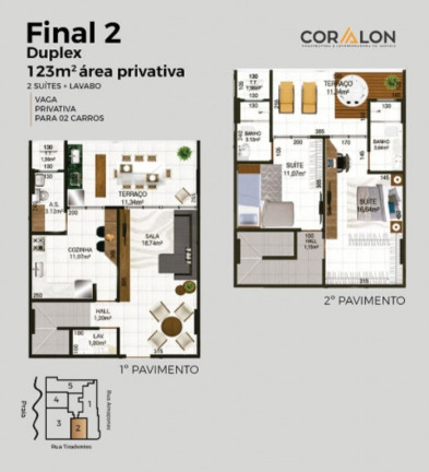 Apartamento com 2 Quartos à Venda, 123 m² em Canto Do Forte - Praia Grande