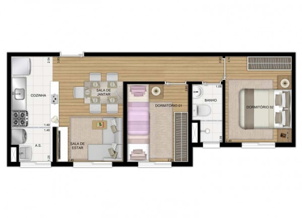 Imagem Apartamento com 2 Quartos à Venda, 41 m² em Itaquera - São Paulo