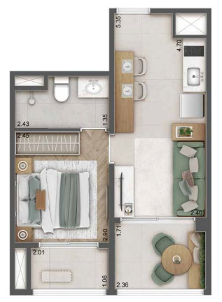 Imagem Apartamento com 1 Quarto à Venda, 43 m² em Jardim Das Acácias - São Paulo Imagem Apartamento com 1 Quarto à Venda, 43 m² em Jardim Das Acácias - São Paulo