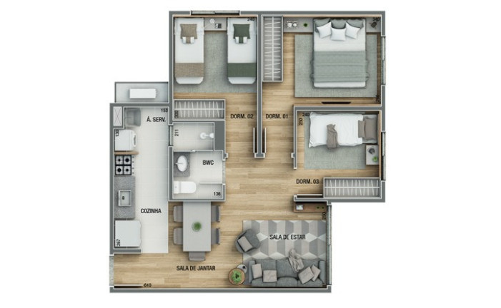 Imagem Imóvel com 3 Quartos à Venda, 55 m² em Jardim Nossa Senhora Da Penha - Hortolândia