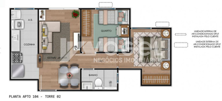 Imagem Apartamento com 2 Quartos à Venda, em Morro Santana - Porto Alegre Imagem Apartamento com 2 Quartos à Venda, em Morro Santana - Porto Alegre