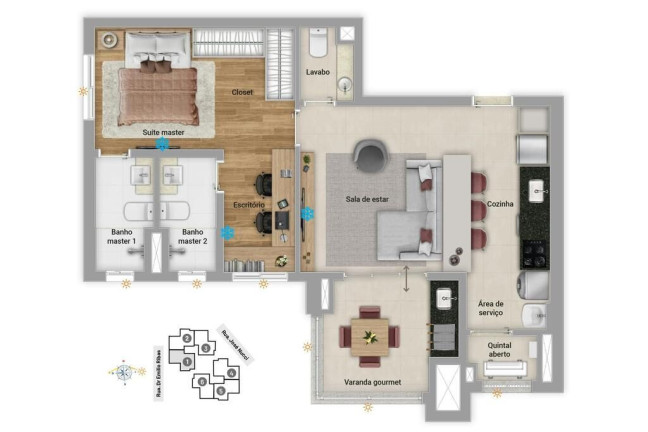 Imagem Apartamento com 2 Quartos à Venda, 68 m² em Cambuí - Campinas