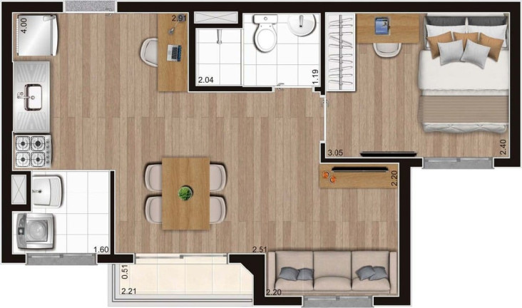 Imagem Apartamento com 1 Quarto à Venda, 30 m² em Vila Leopoldina - São Paulo