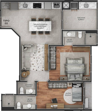 Imagem Apartamento com 1 Quarto à Venda, 45 m² em Meia Praia - Navegantes Imagem Apartamento com 1 Quarto à Venda, 45 m² em Meia Praia - Navegantes