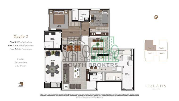 Imagem Apartamento com 3 Quartos à Venda, 126 m² em Ecoville - Curitiba Imagem Apartamento com 3 Quartos à Venda, 126 m² em Ecoville - Curitiba