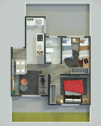 Imagem Apartamento com 2 Quartos à Venda, 40 m² em Restinga - Porto Alegre