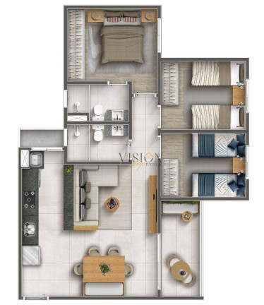 Imagem Apartamento com 3 Quartos à Venda, 69 m² em Jardim Aurélia - Campinas