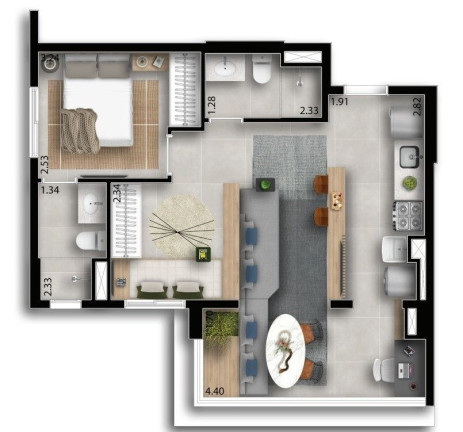 Imagem Apartamento com 2 Quartos à Venda, 44 m² em Centro - Osasco Imagem Apartamento com 2 Quartos à Venda, 44 m² em Centro - Osasco