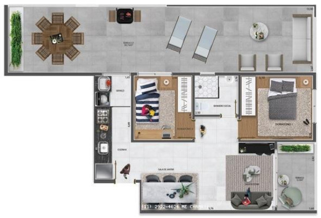 Imagem Apartamento com 1 Quarto à Venda, 36 m² em Vila Carrão - São Paulo