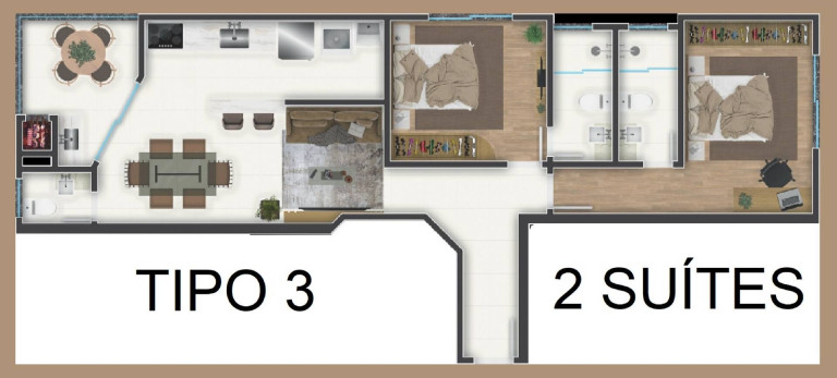 Imagem Apartamento com 2 Quartos à Venda, 72 m² em Perequê - Porto Belo