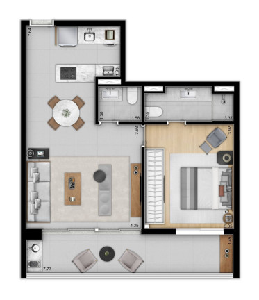 Imagem Imóvel com 1 Quarto à Venda, 33 m² em Brooklin Paulista - São Paulo Imagem Imóvel com 1 Quarto à Venda, 33 m² em Brooklin Paulista - São Paulo