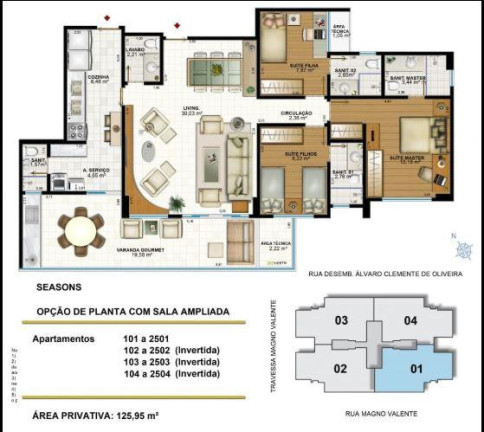 Imagem Apartamento com 3 Quartos à Venda, 126 m² em Aquárius - Salvador