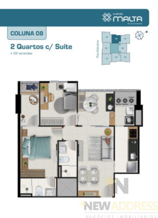 Imagem Apartamento com 2 Quartos à Venda, 55 m² em Praia De Itaparica - Vila Velha